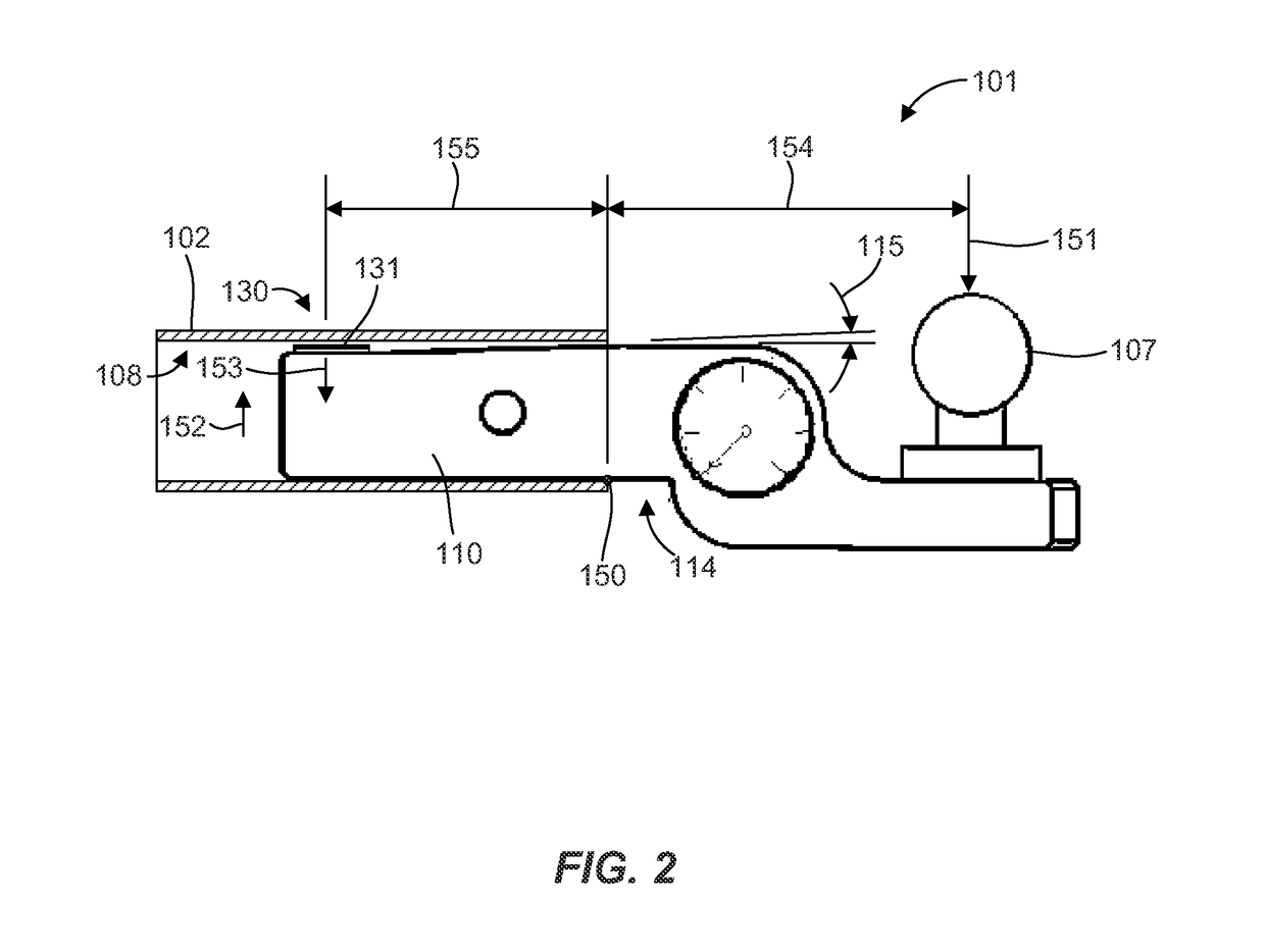 Ball mount for measuring tongue weight of a trailer