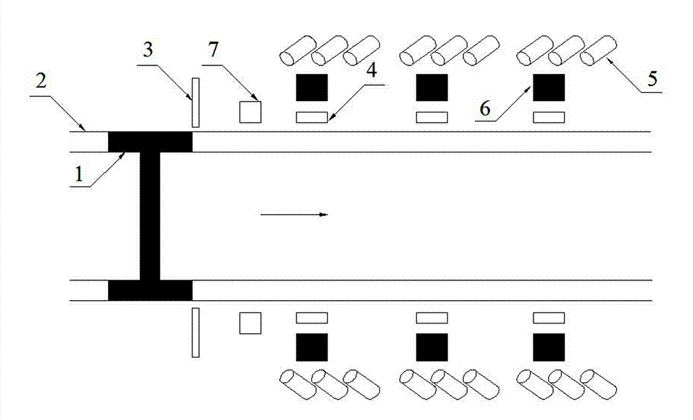 On-line high-speed detection system of train wheel set tread and wheel rim and detection method thereof