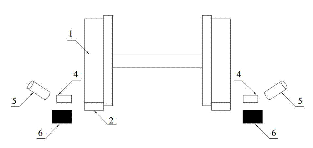 On-line high-speed detection system of train wheel set tread and wheel rim and detection method thereof