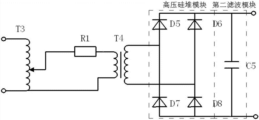 Crude oil electric dehydration device and method of direct current superposition alternating current pulse type electric field