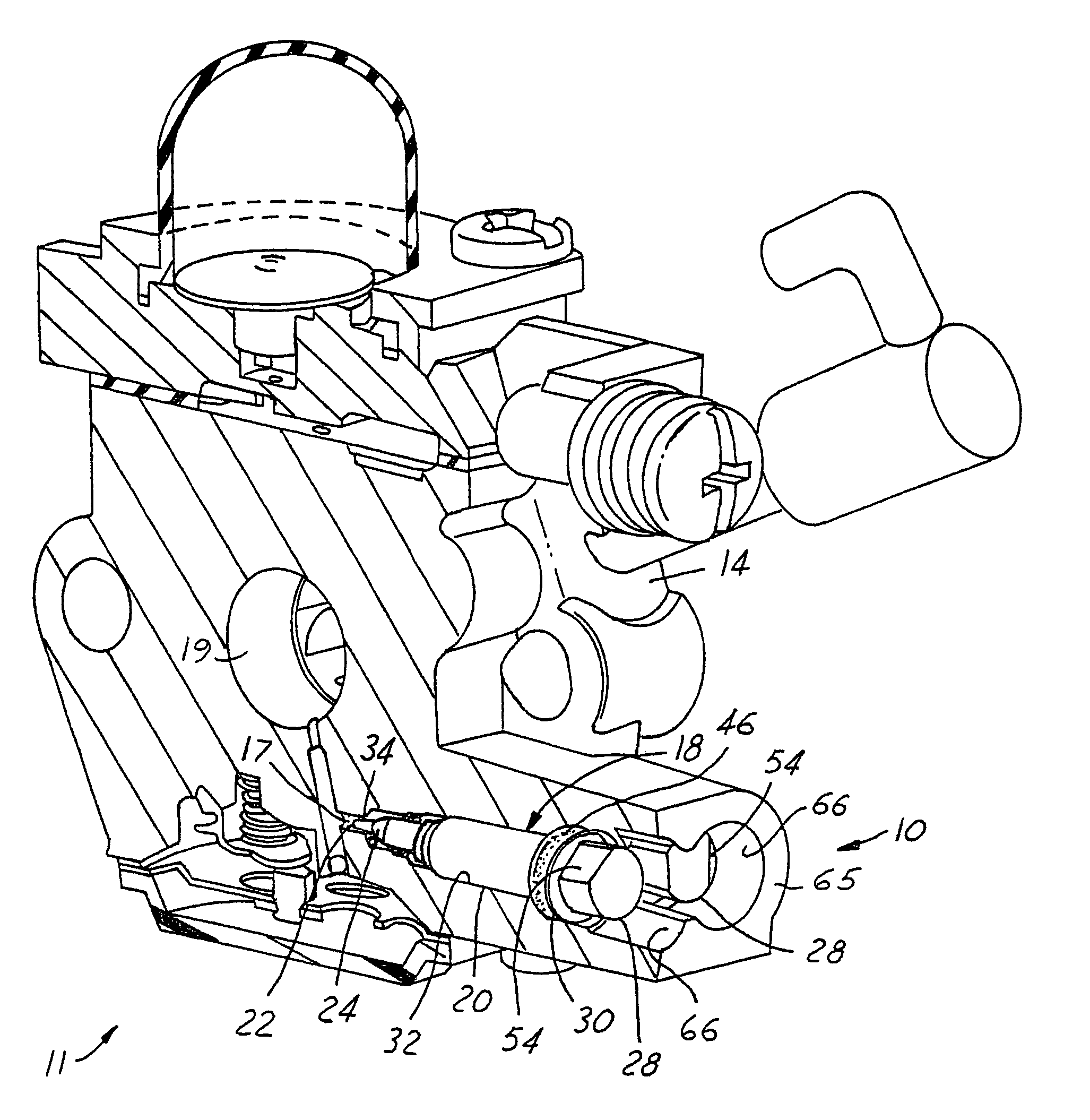 Carburetor air-fuel mixture adjustment assembly