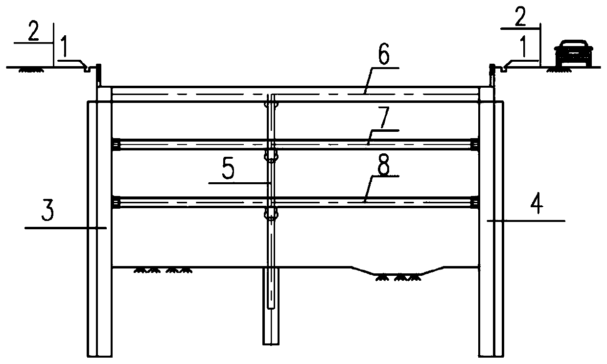 Open-cut single-layer double-or multi-hole tunnel split-framing and reverse-bracing construction method