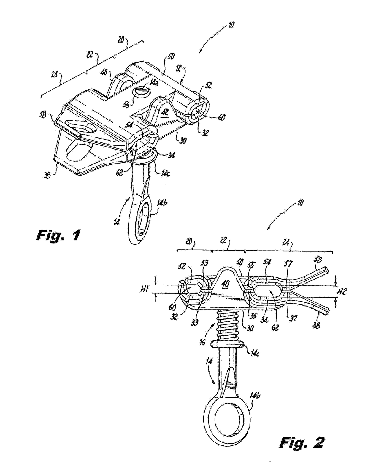 Spring assist cable clamps