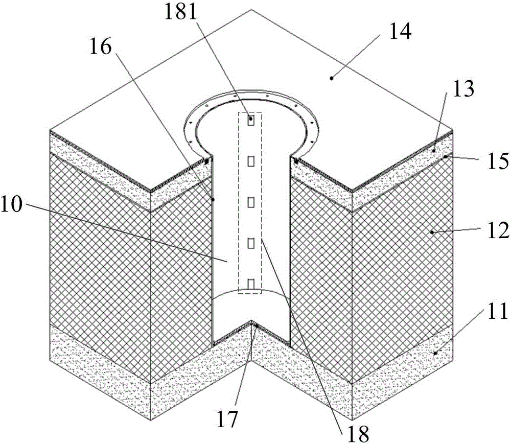 Underground storage silo for storing nuclear power plant fuel storage tank