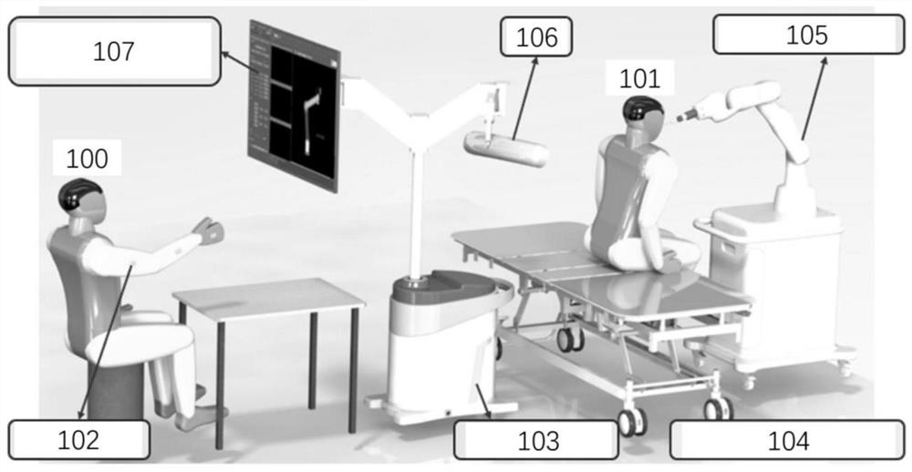 Nasopharynx swab sampling robot man-machine cooperative interaction control method and system