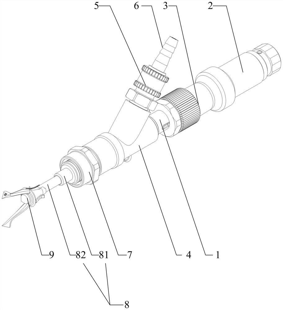 Bursaphelenchus xylophilus disease multi-micropore non-return quick suction needle type trunk pesticide injection device