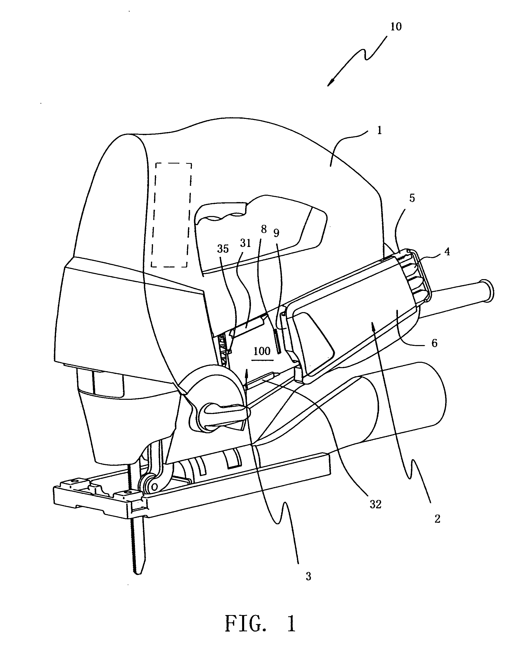 Power tool with a tool storage