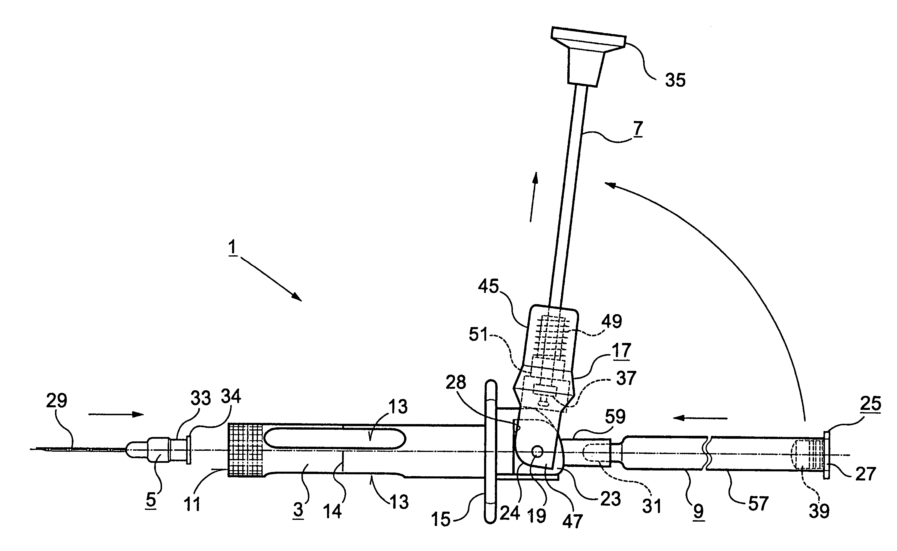 Cartridge syringe, cartridge and ophthalmologic syringe set having such syringe