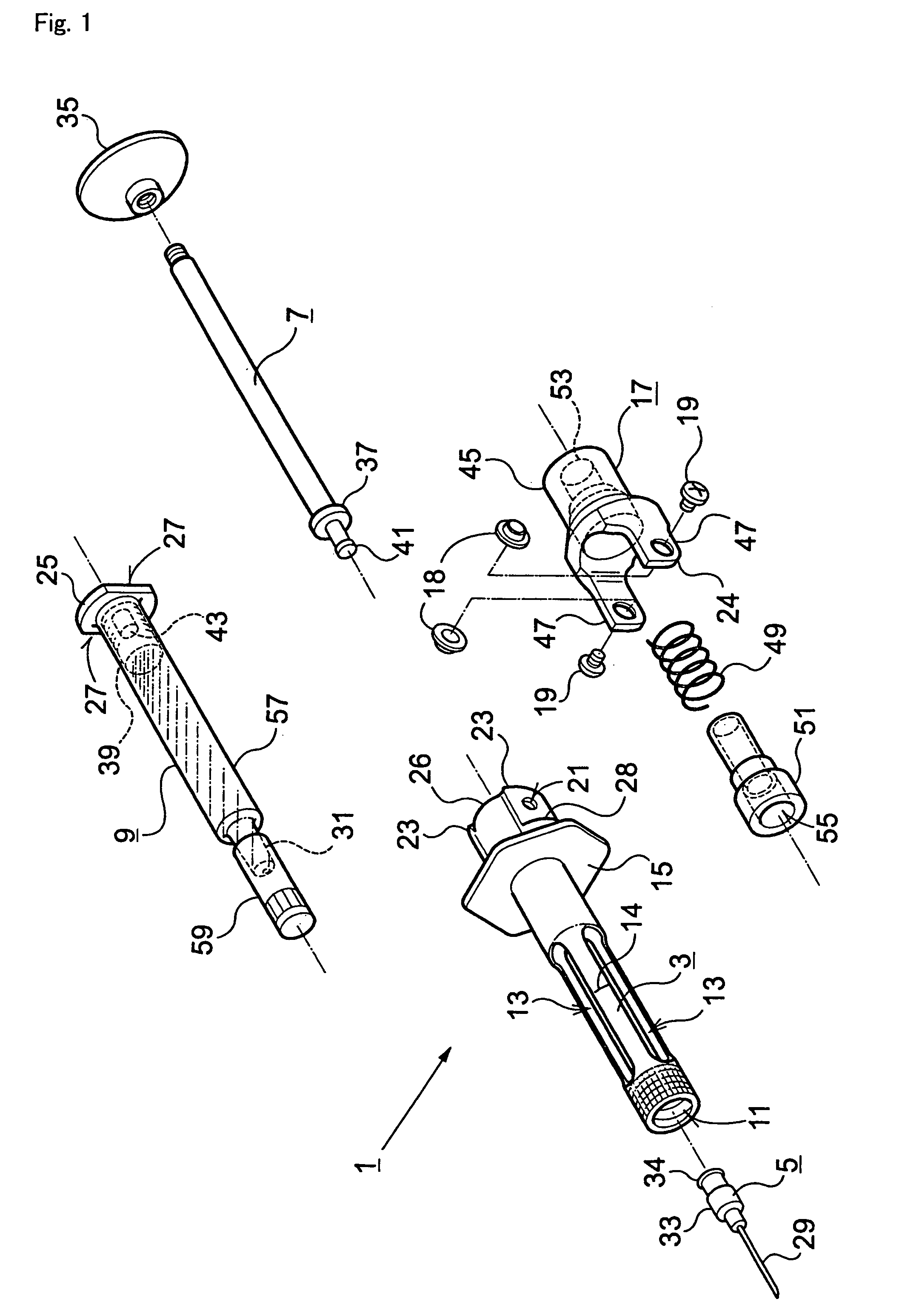 Cartridge syringe, cartridge and ophthalmologic syringe set having such syringe