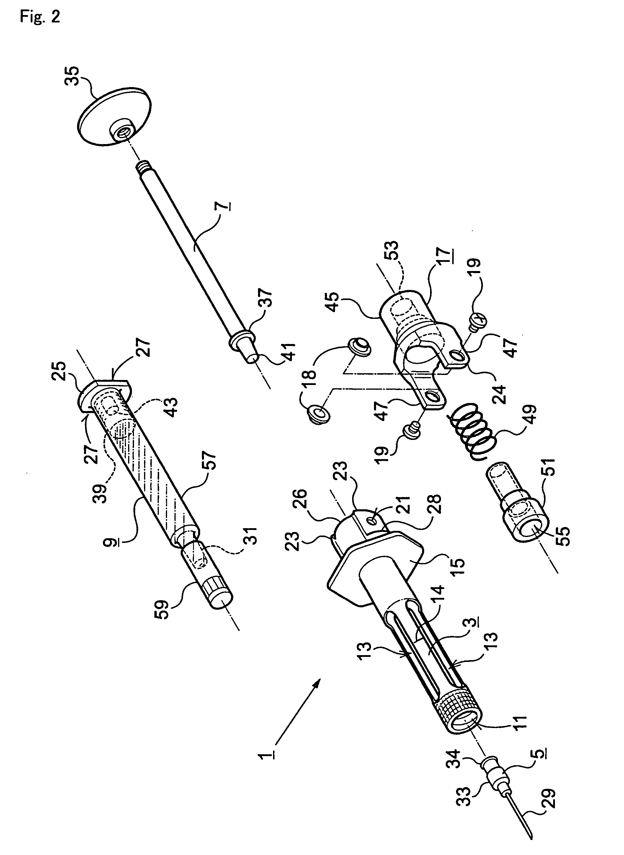 Cartridge syringe, cartridge and ophthalmologic syringe set having such syringe