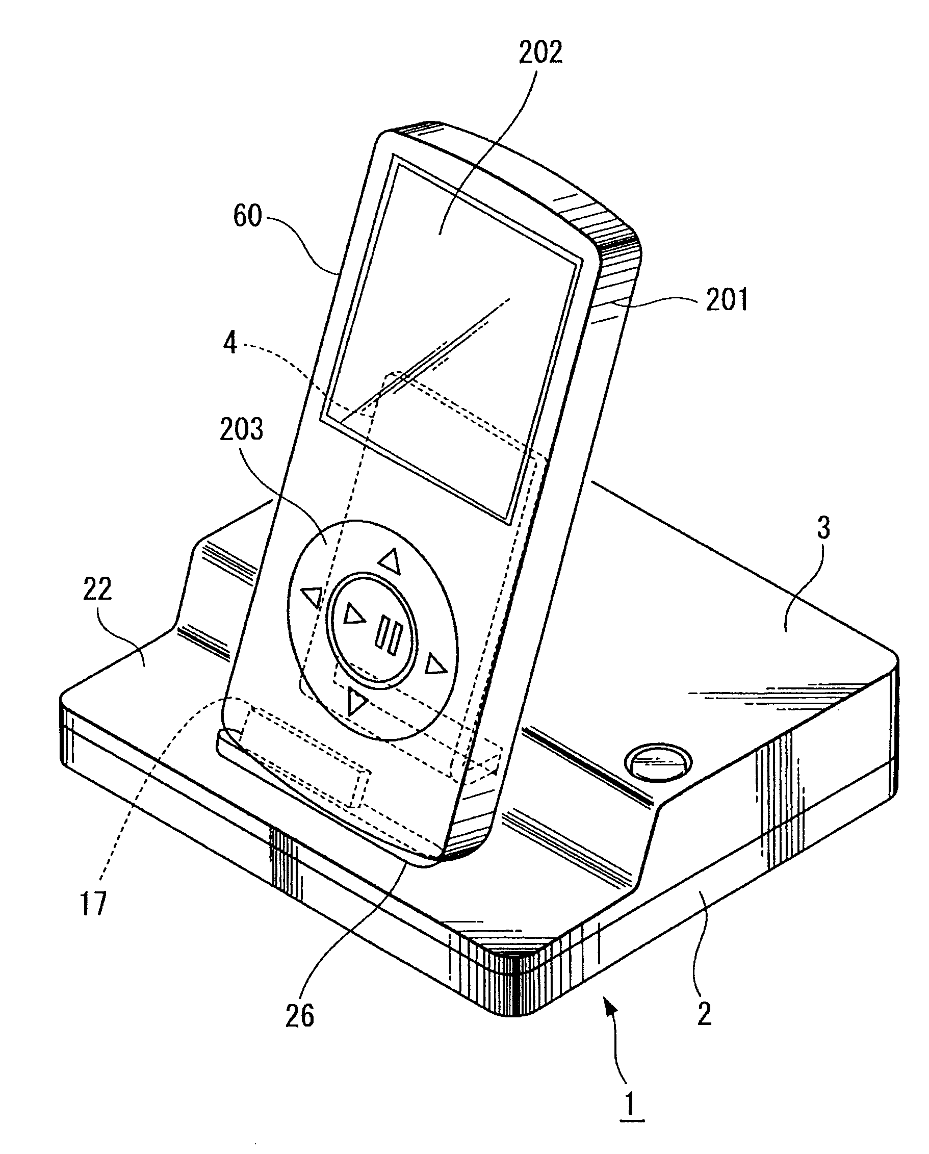 Cradle device and electronic equipment support device