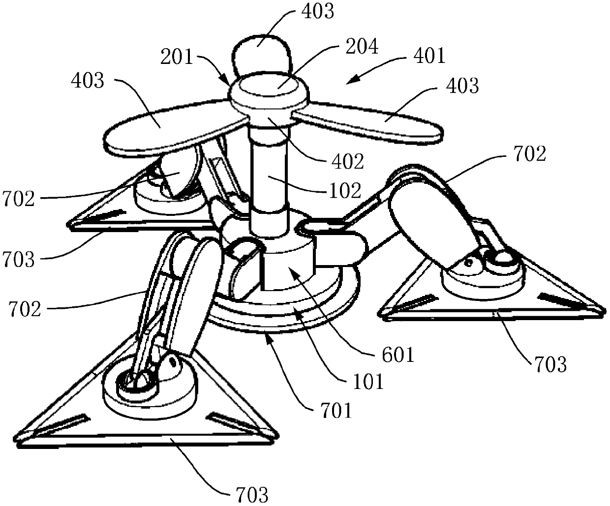 Glass wiping robot