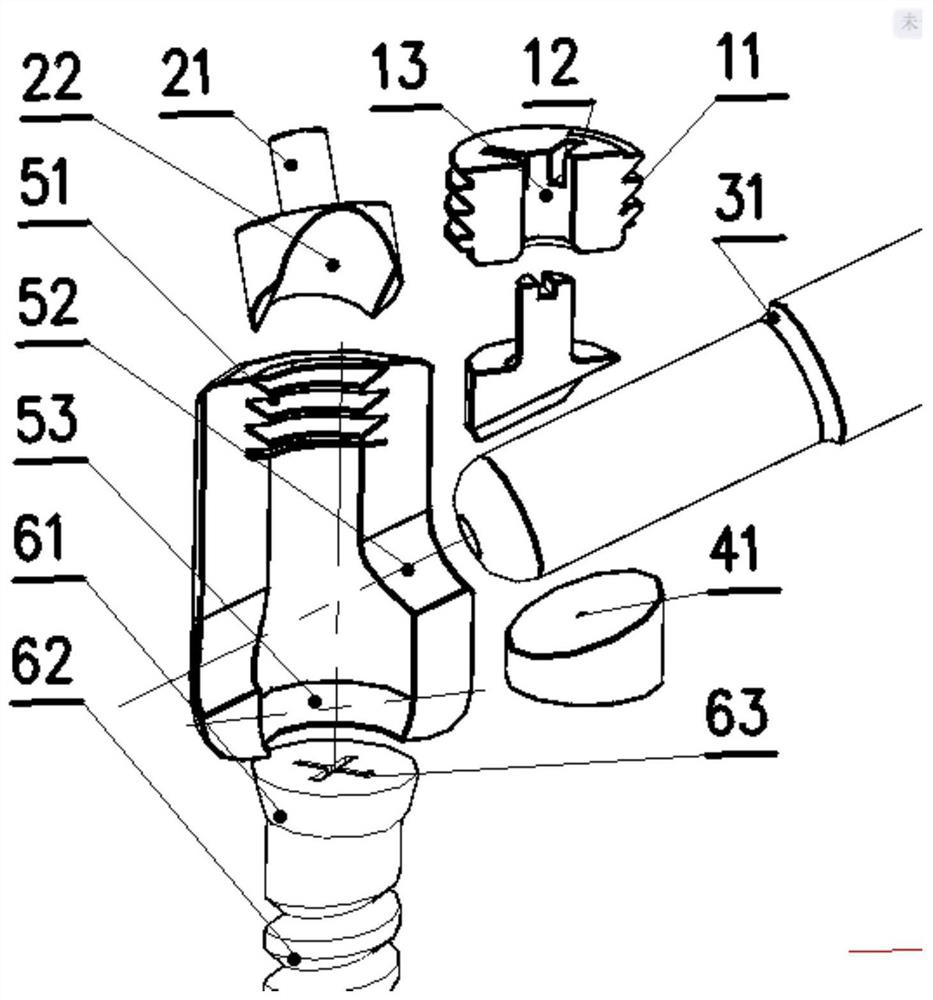 Pedicle screw rod system applied to cervical vertebral canal expansion operation