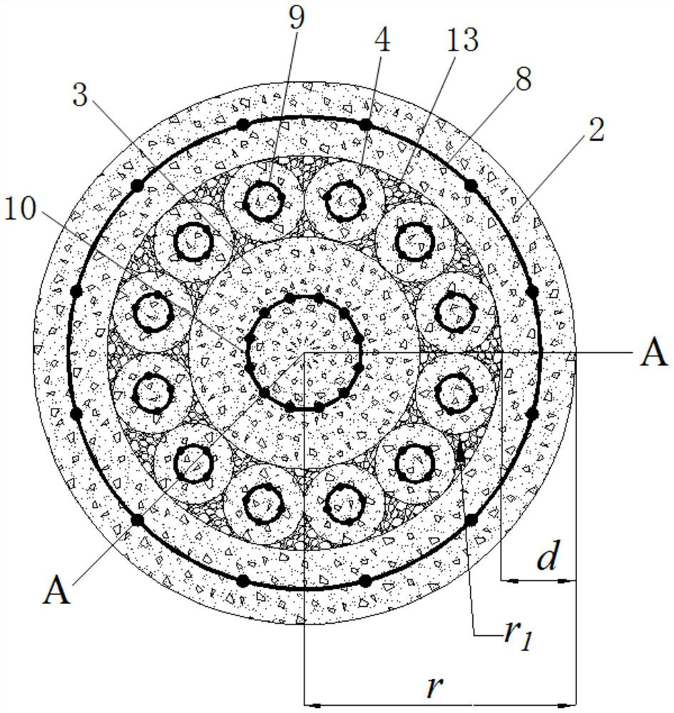 A drainage anti-slide pile structure with embedded piles and its construction method