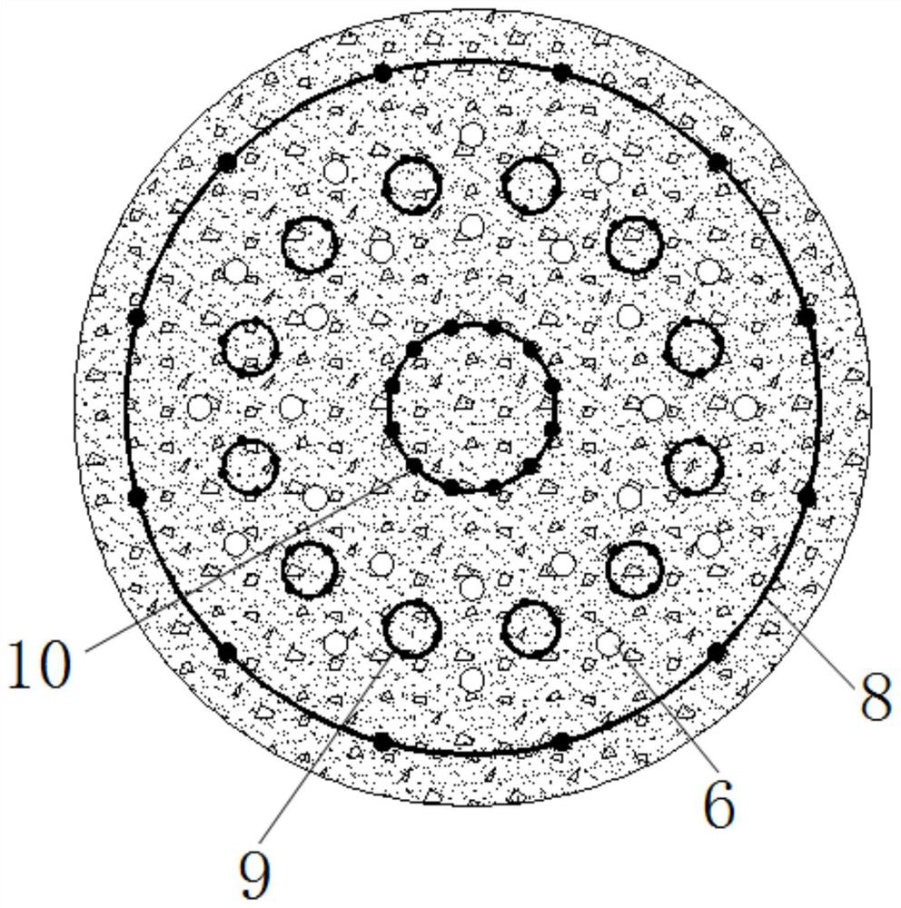 A drainage anti-slide pile structure with embedded piles and its construction method