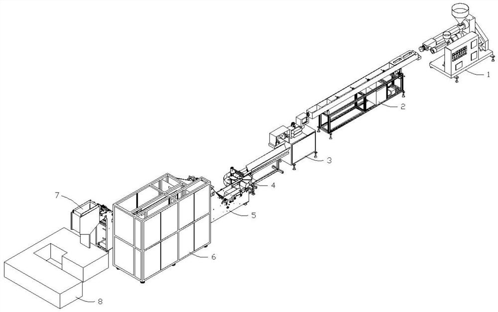 Straw full-automatic production line and production method