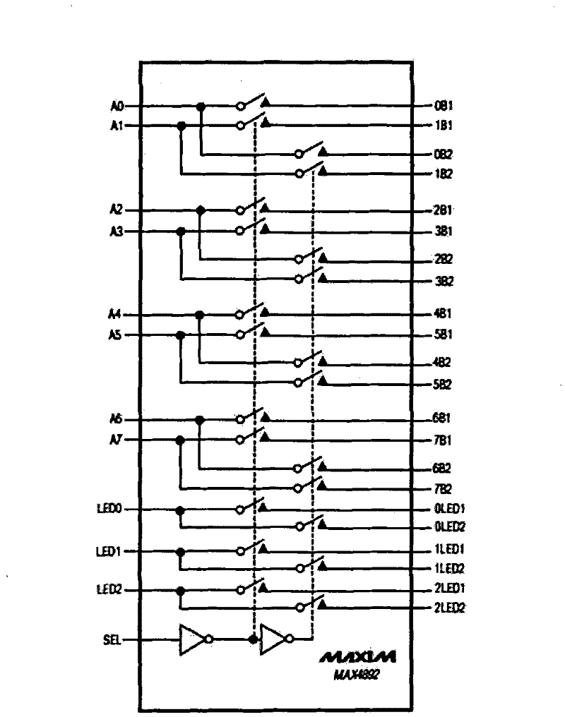 Device for realizing dual-backup switching of Ethernet link inside communication equipment