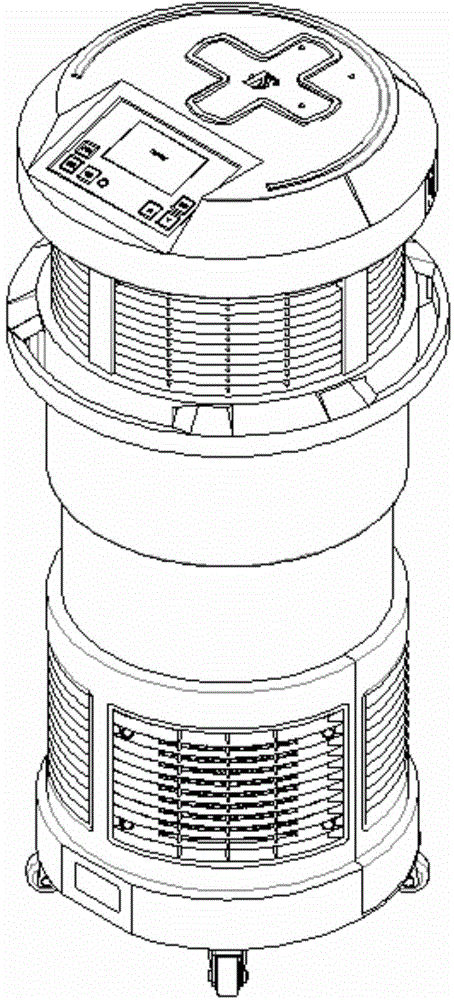 Movable plasma air purification and disinfection machine