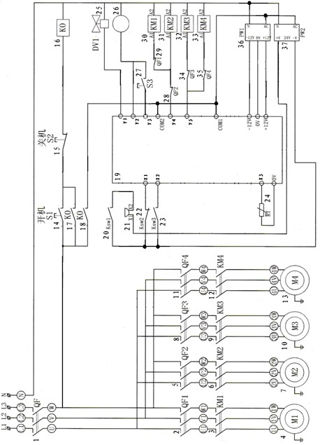 Fountain solution centralized allocation and supply circular cooling device