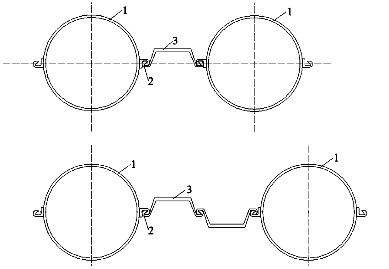 PC-method pile enclosure structure with Larssen piles of different lengths