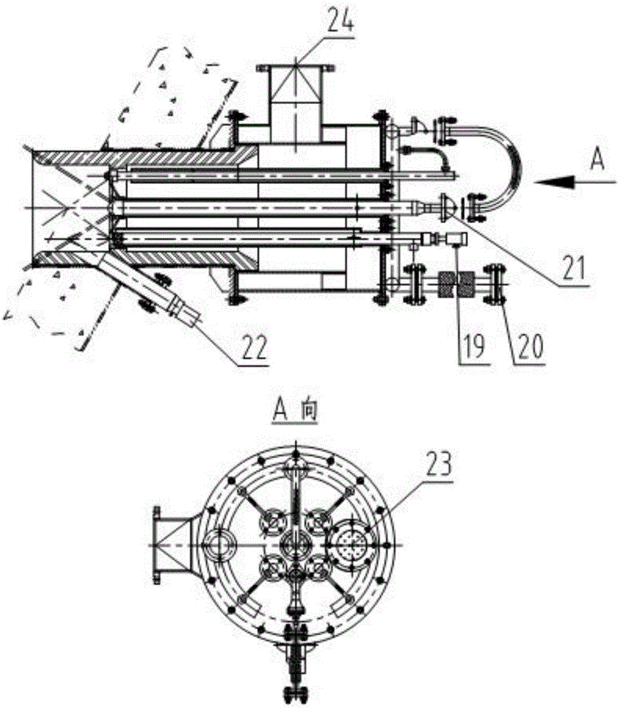 Gas-liquid-solid combined waste incinerator