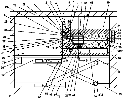 Cable spraying straightening device