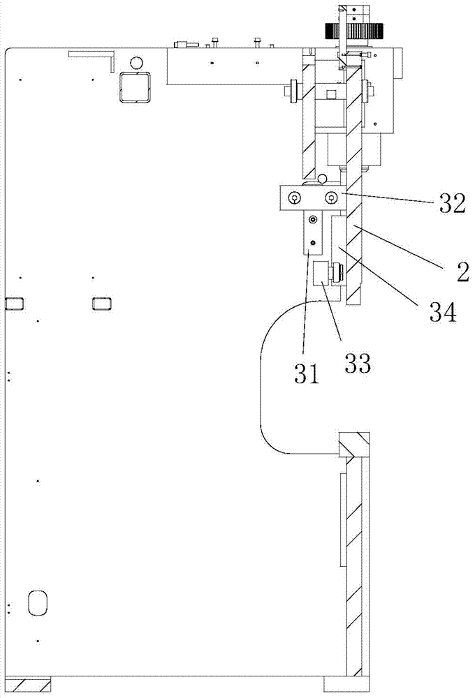 A bending machine with a d-axis guide