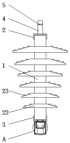 A pollution-resistant porcelain insulator