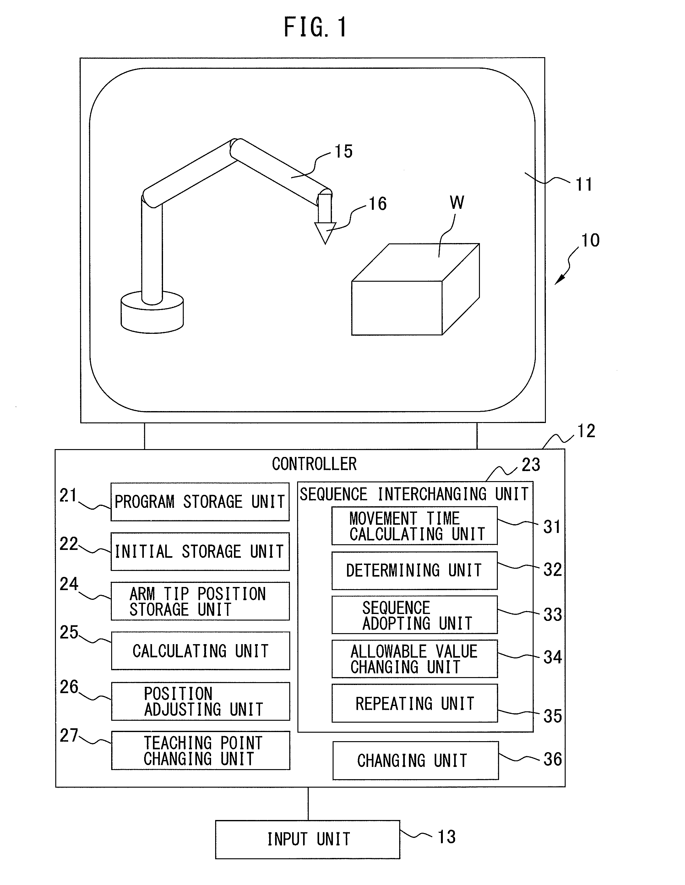 Robot program changing device