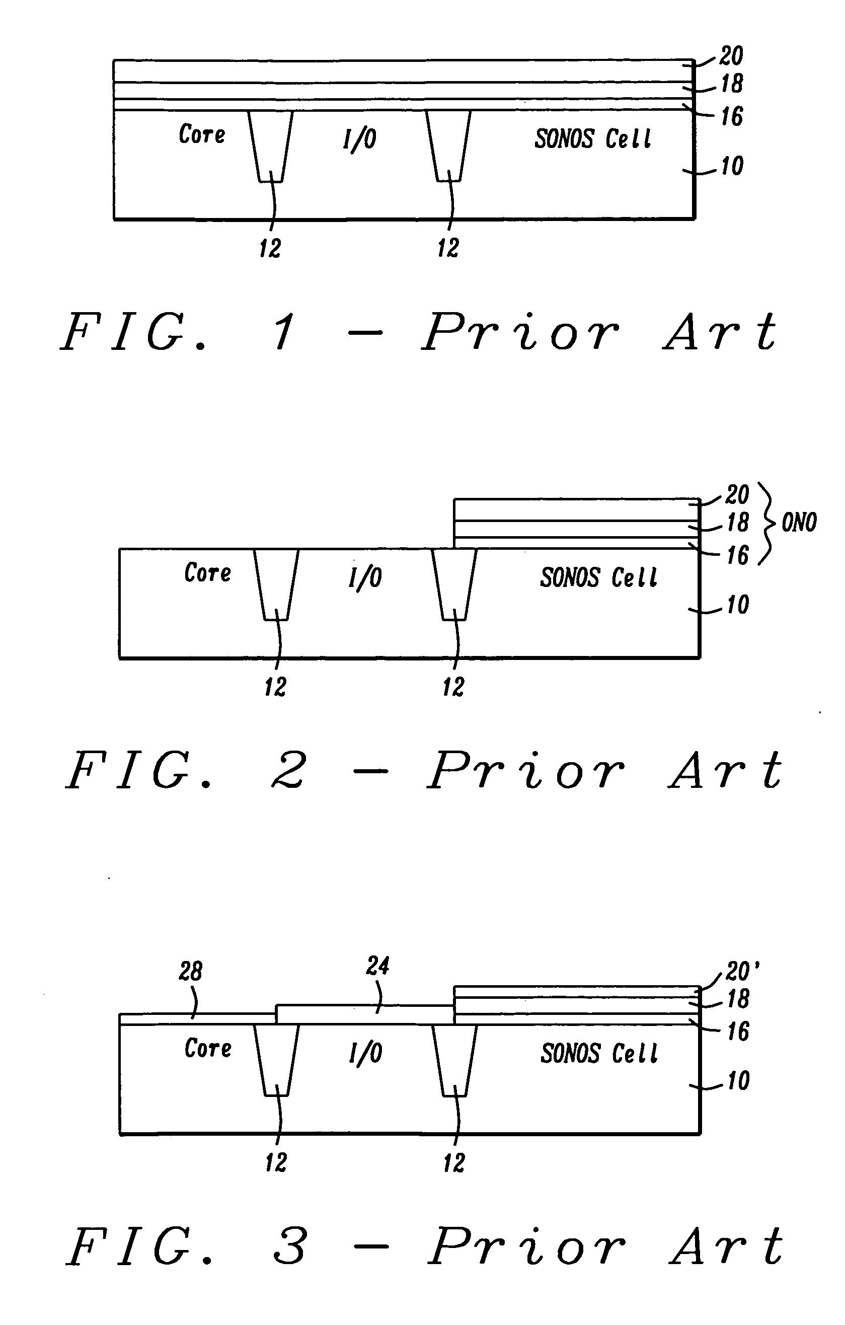 Method for integrating a SONOS gate oxide transistor into a logic/analog integrated circuit having several gate oxide thicknesses