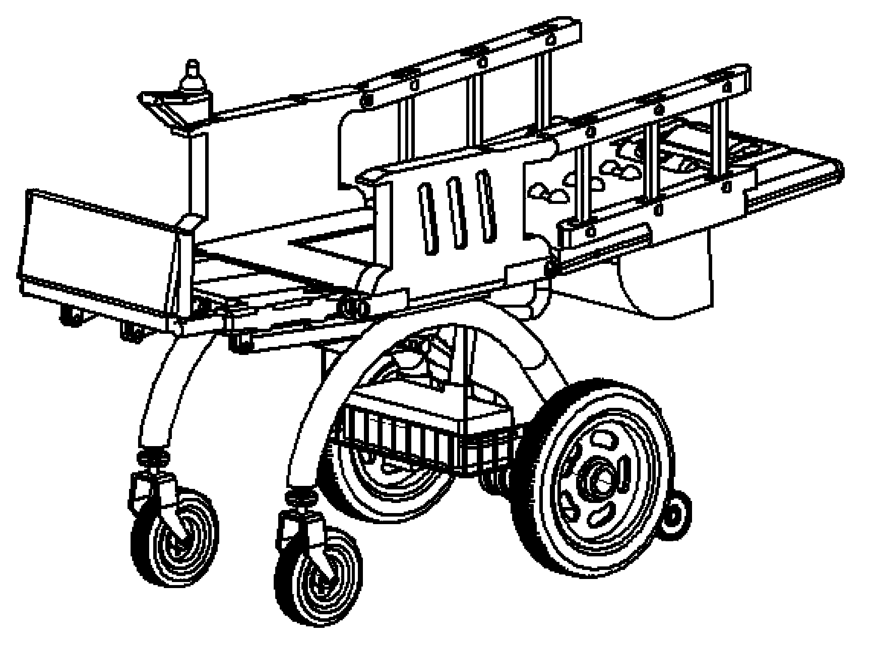 Electrically propelled wheelchair with functions of nursing bed