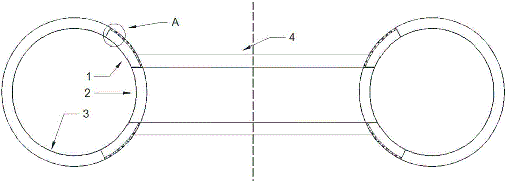 Detachable steel tube section construction method used for freezing method construction in tunnel contact channel