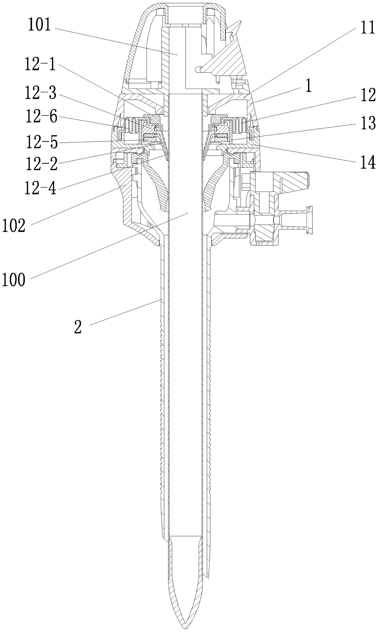 Trocar with silencer