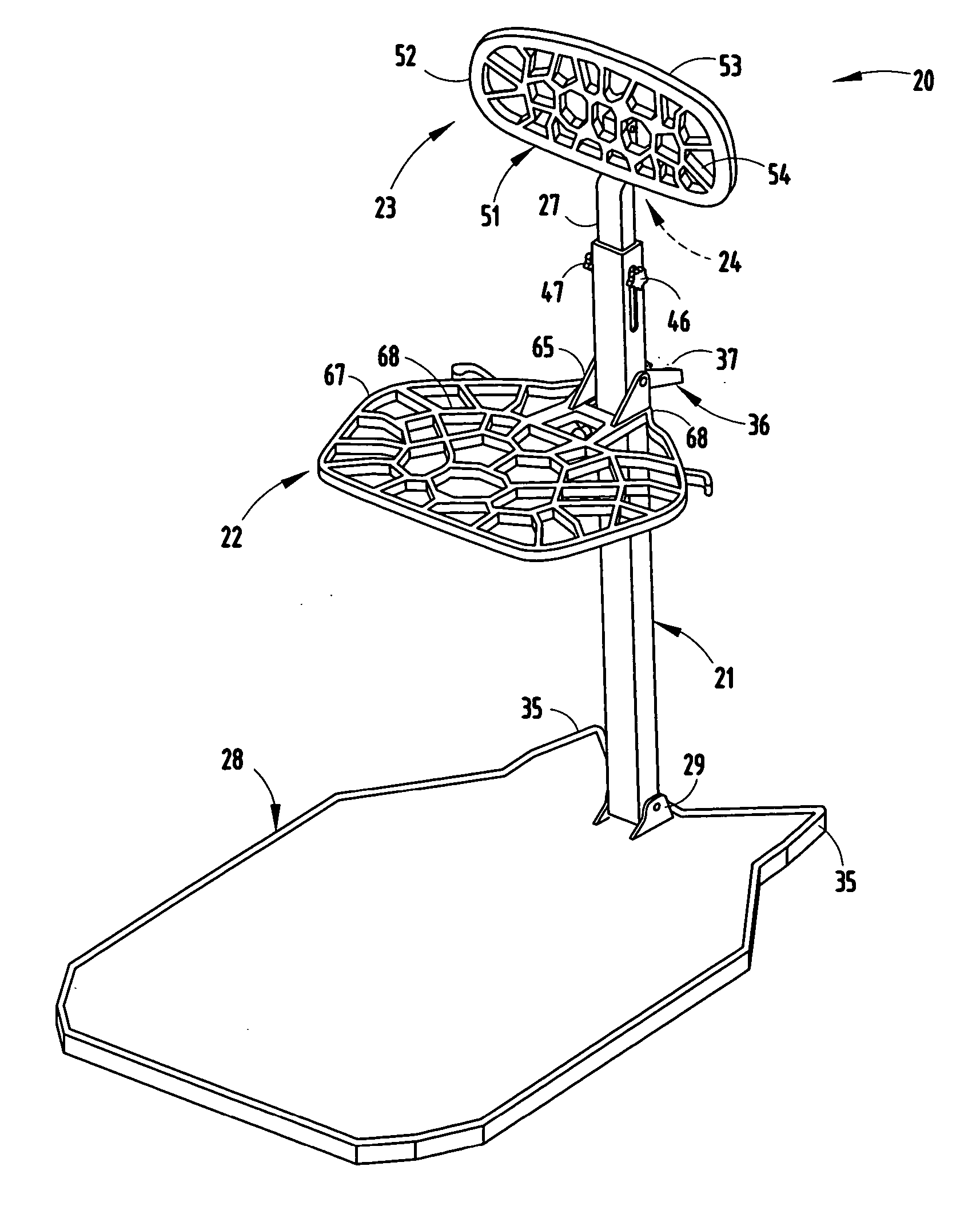 Tree stand with back support