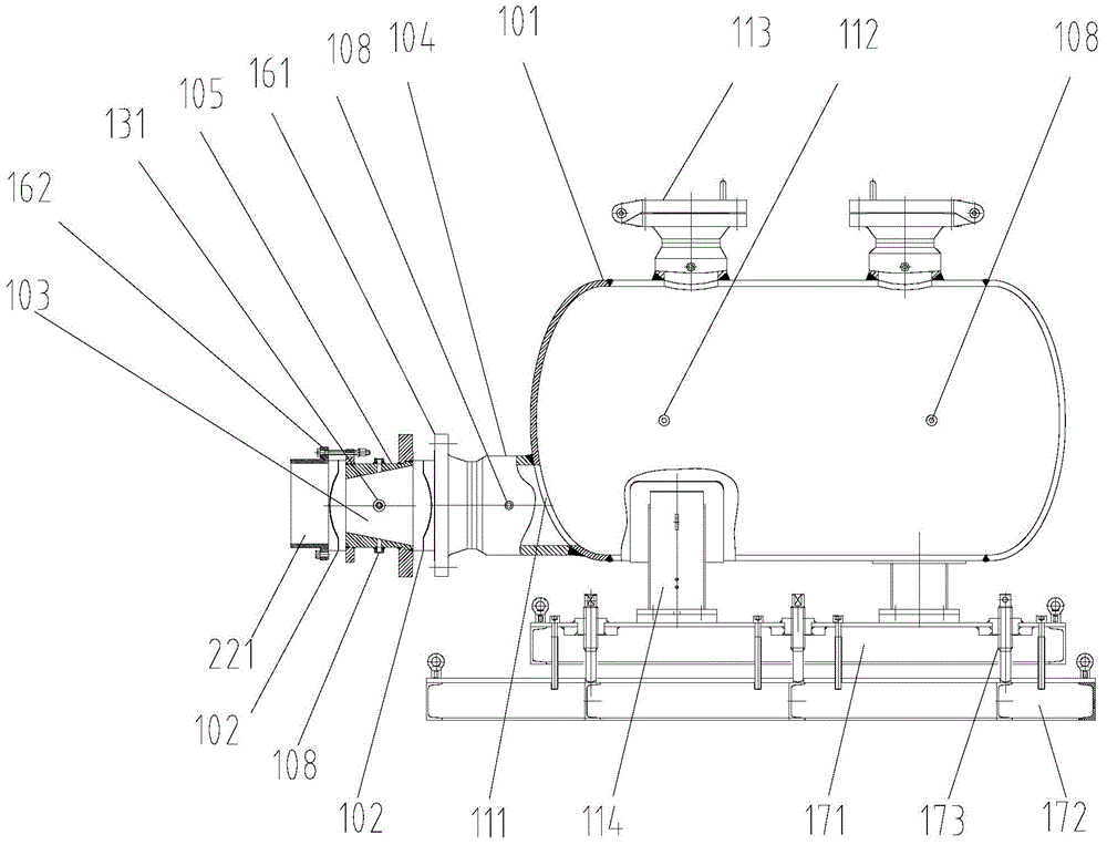 Coal and gas outburst dynamic effect simulation experiment device