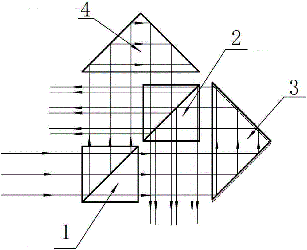 Double optical path detection lateral shearing interferometer and interference method thereof