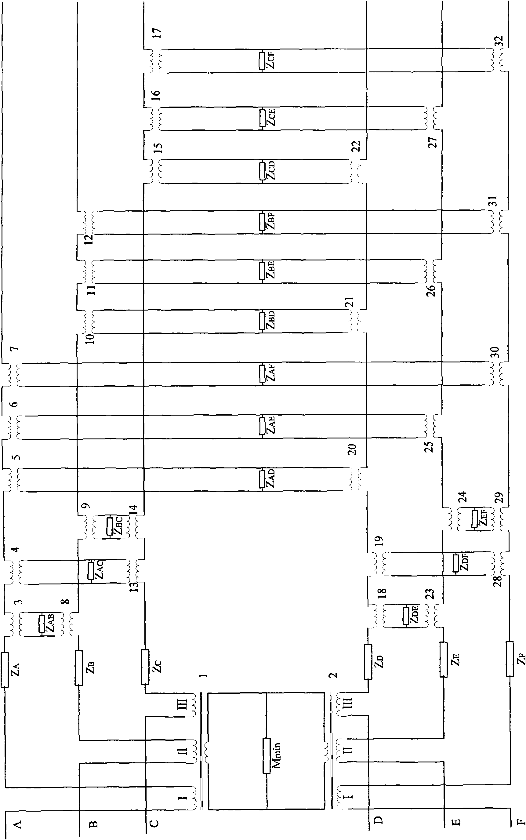 Method for constructing physical model of double circuit transmission lines on same tower