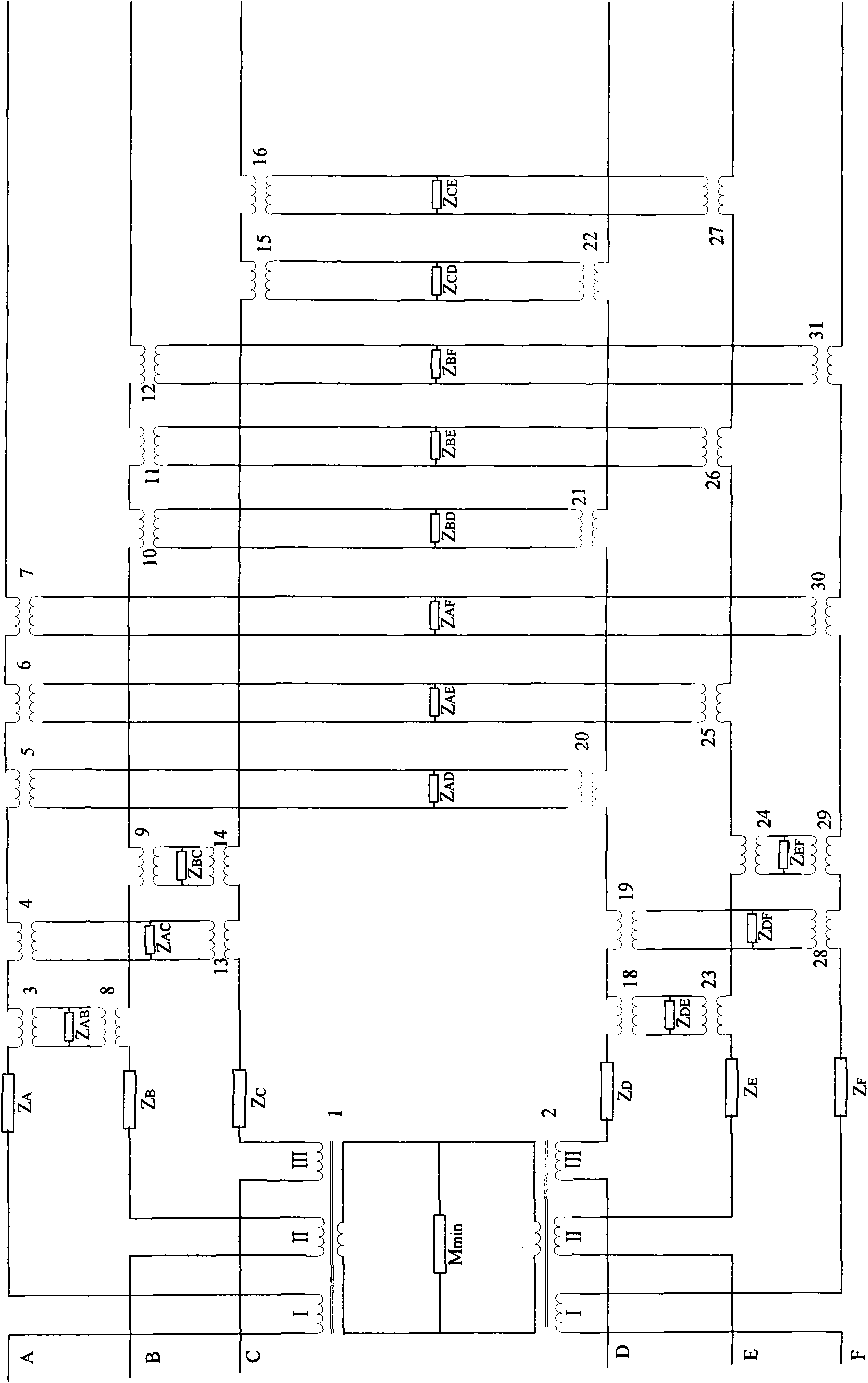 Method for constructing physical model of double circuit transmission lines on same tower