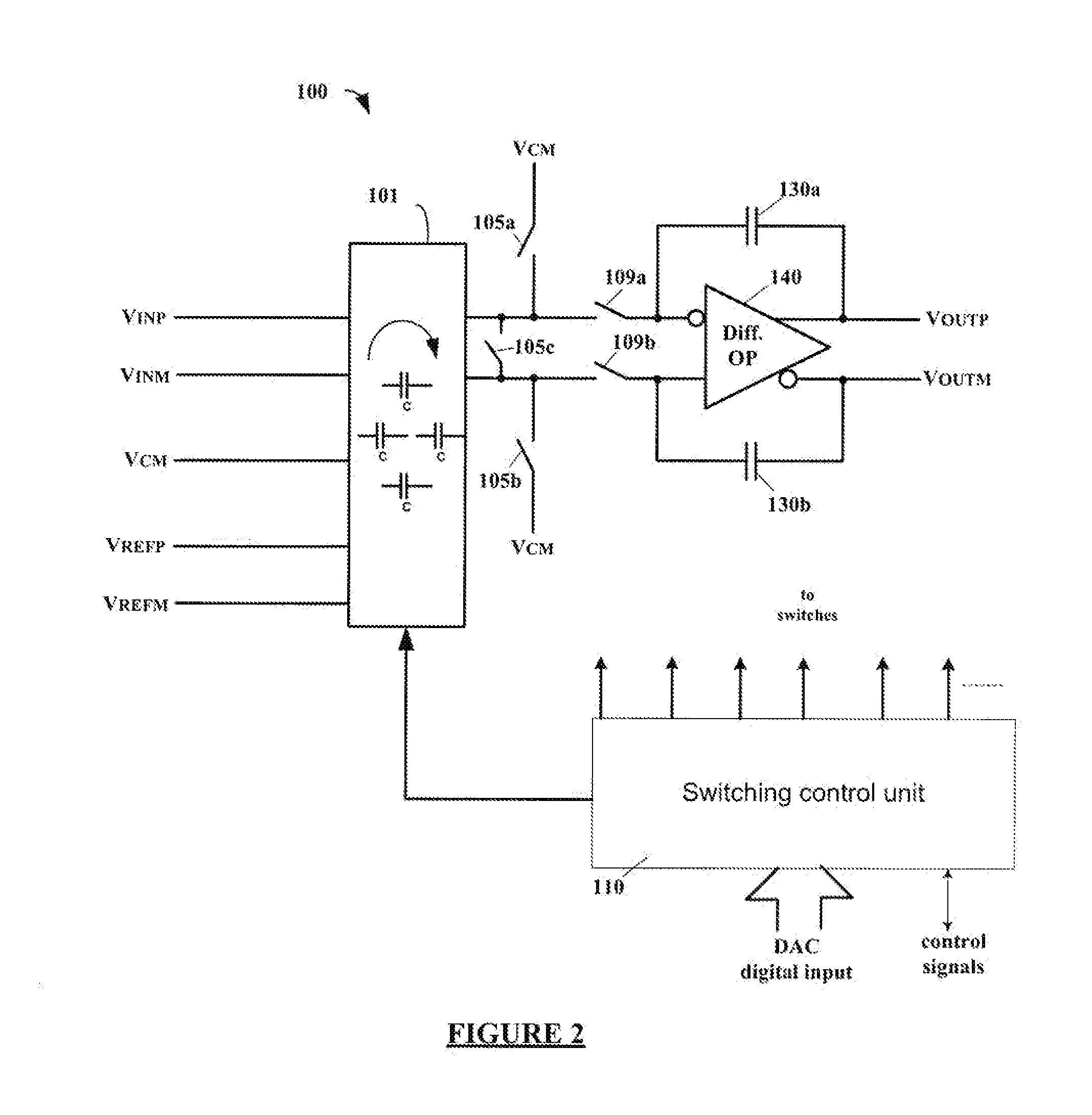 2-phase gain calibration and scaling scheme for switched capacitor sigma-delta modulator using a chopper voltage reference