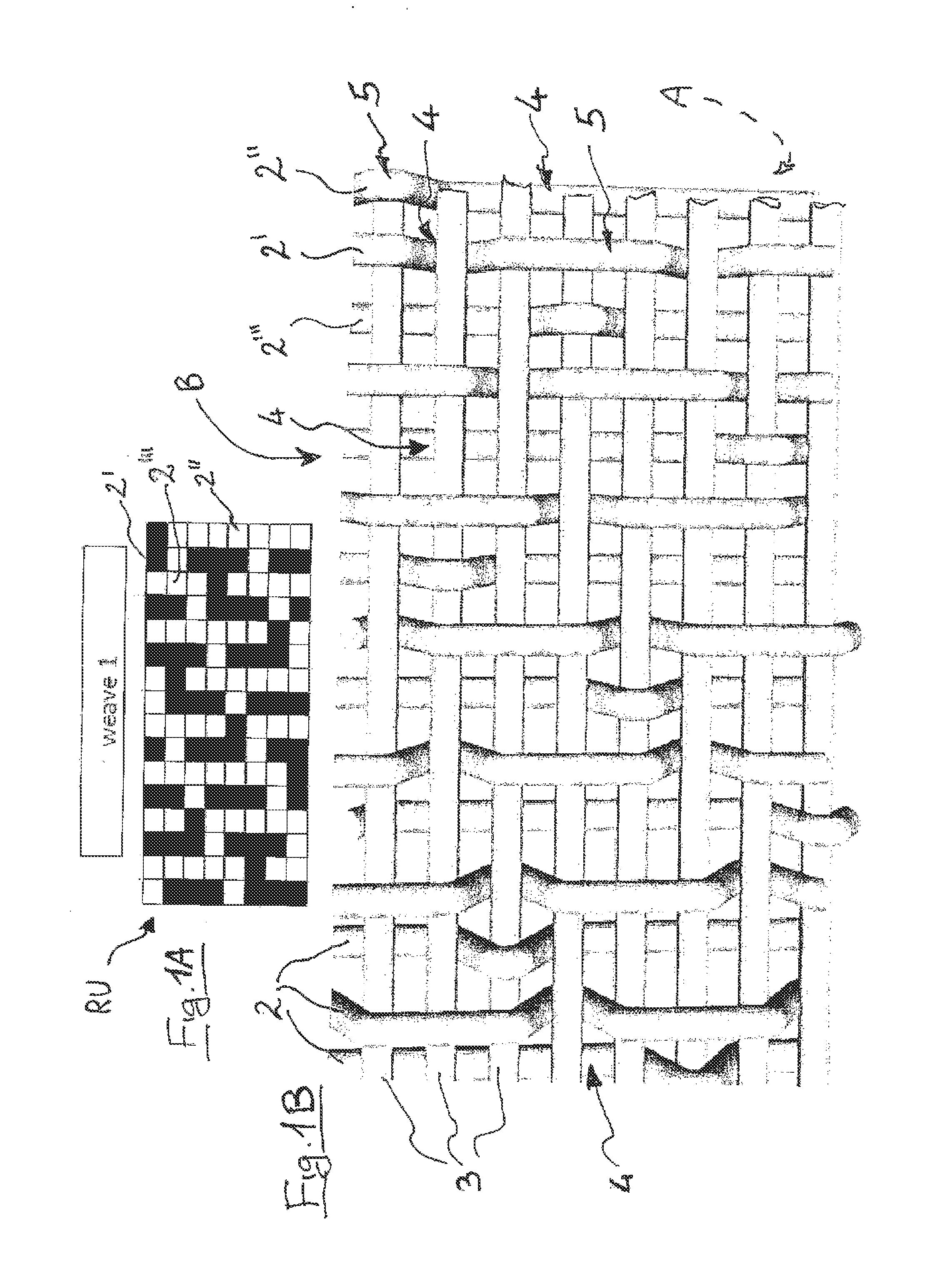 Woven fabric having the aspect of a scuba fabric, and method for producing the same