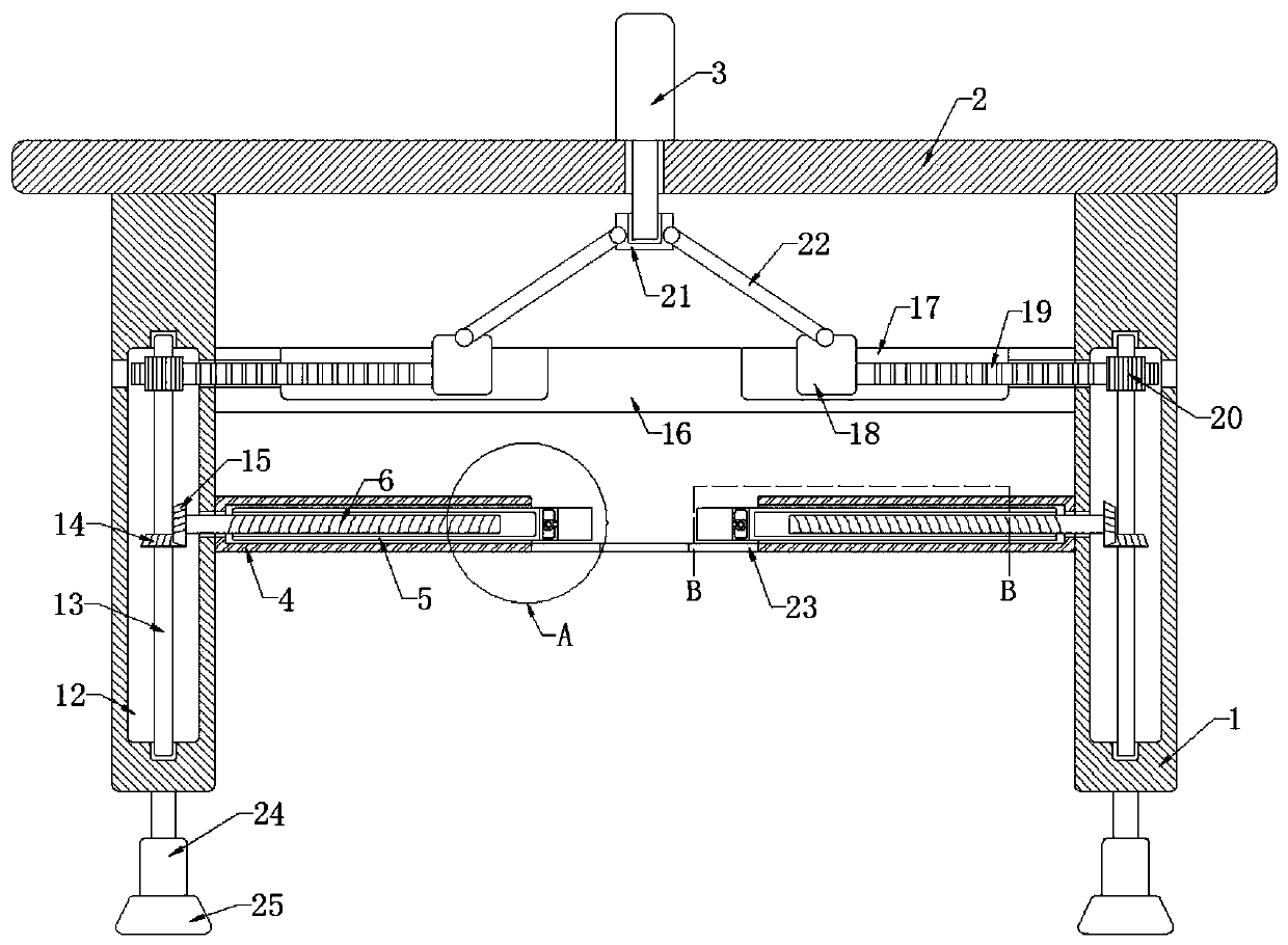 Nut riveting device for machining