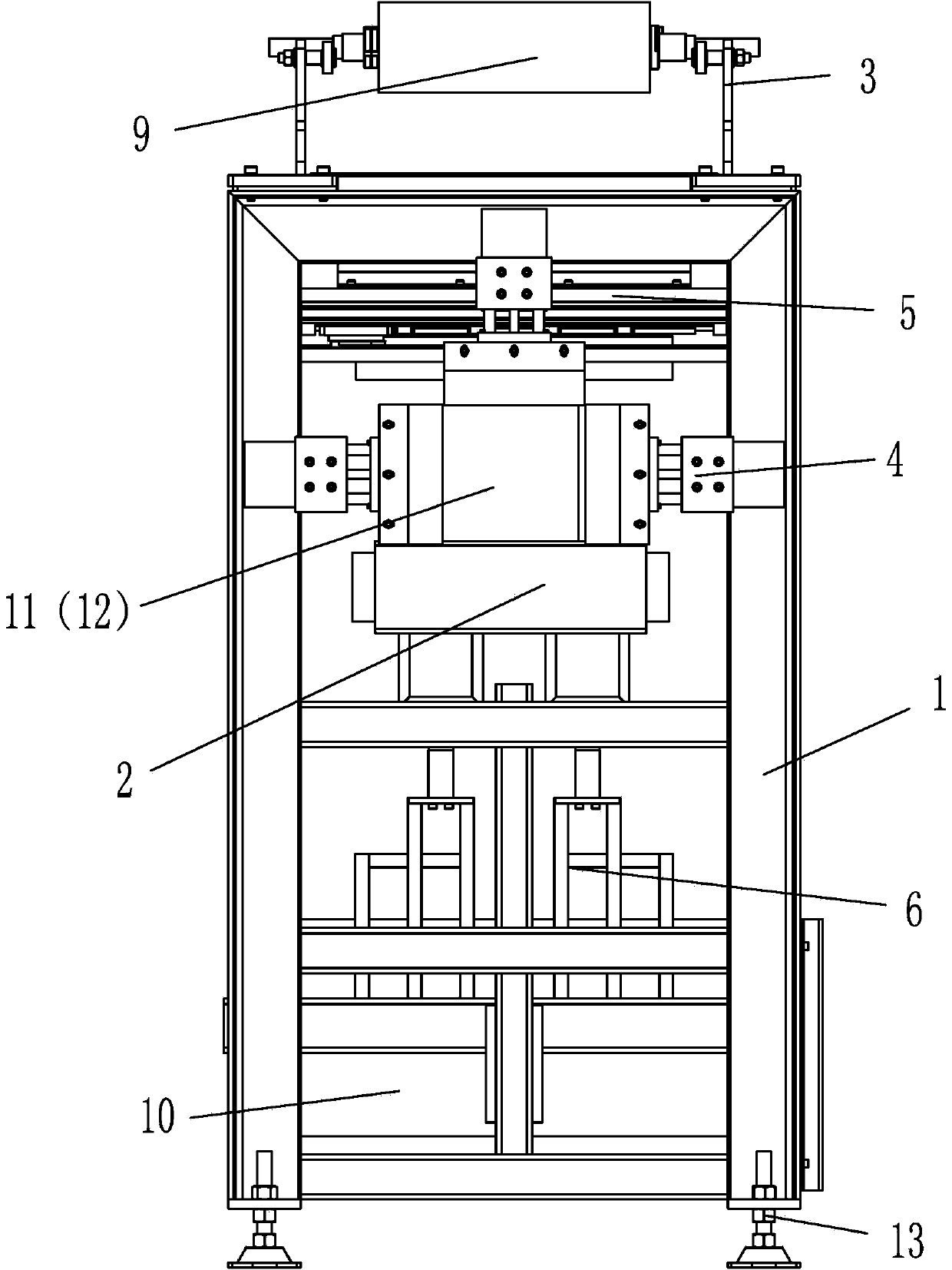 Film covering machine for film covering of ends of catalyst and film covering method of film covering machine