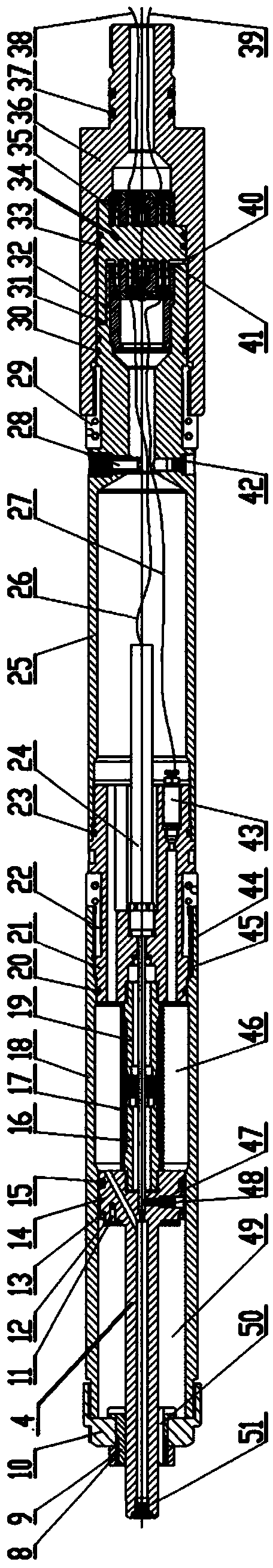 Hydraulic oil elasticity modulus and thermal expansion coefficient measuring device