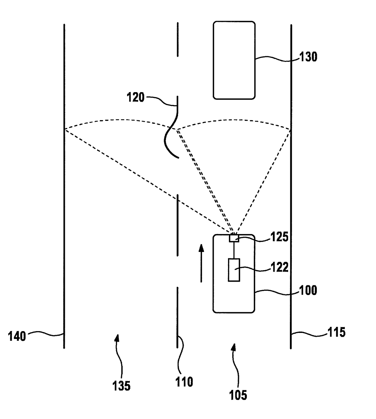 Method and device for determining a lane course of a vehicle