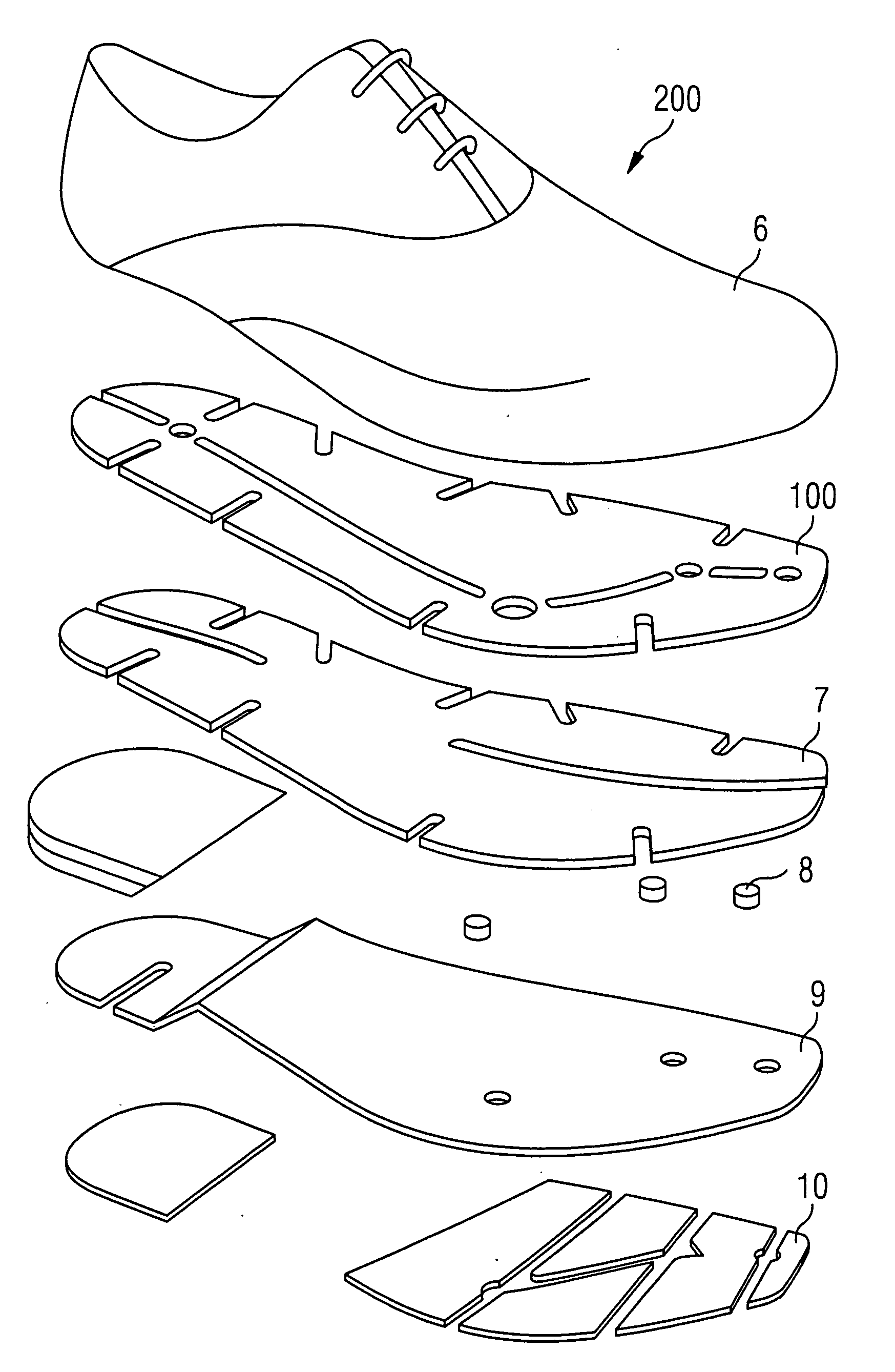 Kinematic Shoe Sole and Shoe Having Kinematic Shoe Sole