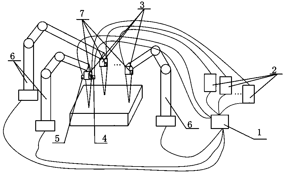 Multi-laser-head intelligent laser cleaning method and device