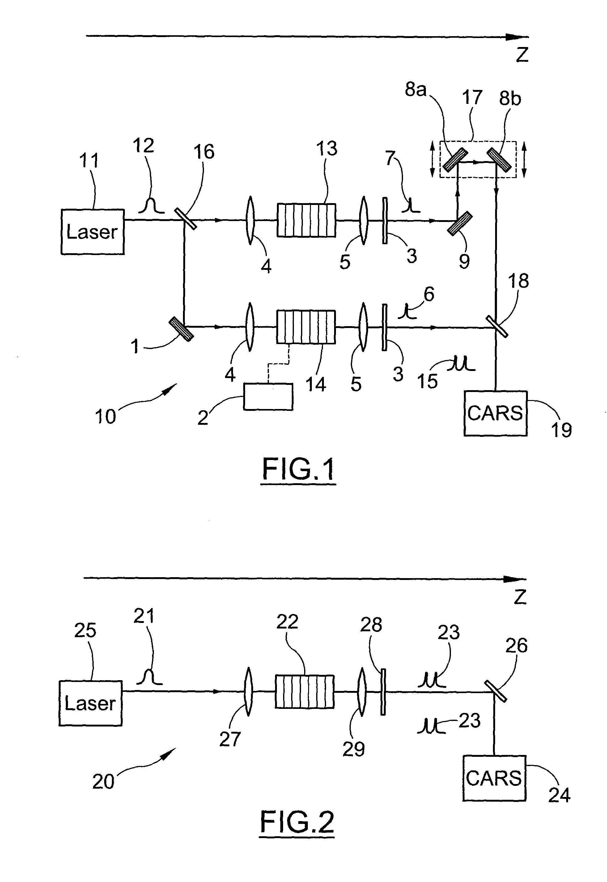 System for generating Raman vibrational analysis signals