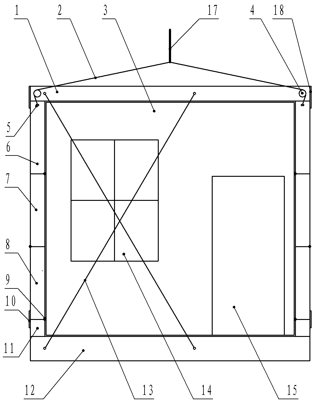 Wall panel folding prefabricated house