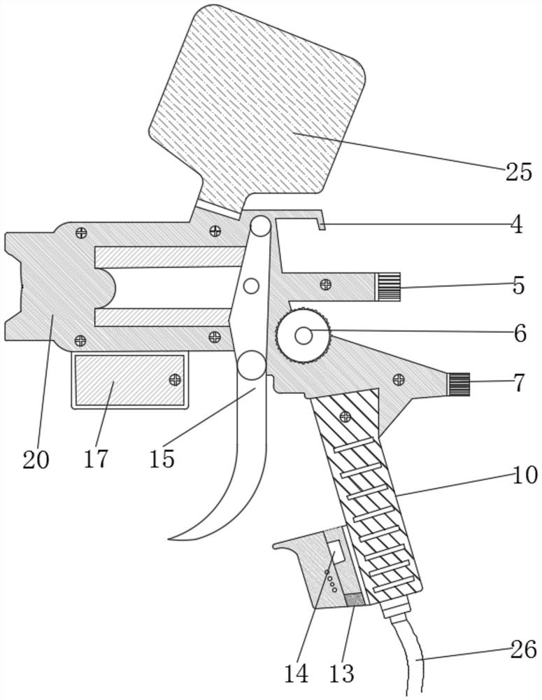 Paint spray gun not prone to paint clamping for building interior decoration