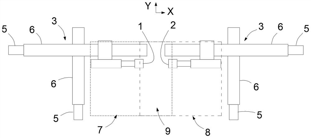 Double-head laser marking device based on axial direction and galvanometer linkage